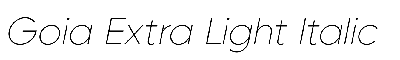 Goia Extra Light Italic
